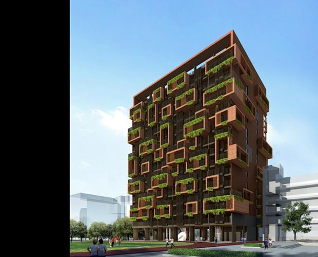 元本体建筑设计 学生宿舍新建工程方案设计的创新实践
